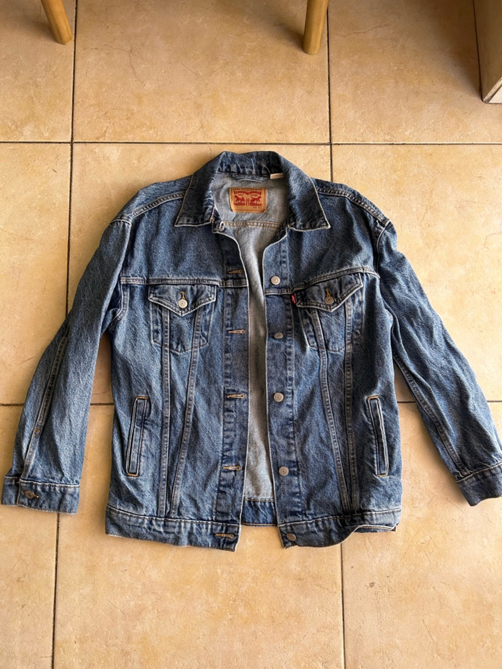 Levi's Light Blue Denim Jacket with Tan Label